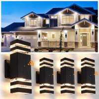 Teblampue Dusk To Dawn Outdoor Lighting 4 Pack Porch Lights Outdoor Wall Lamps For Patio Waterproof 3000K Warm White Exterior L