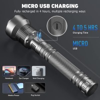 Rechargeable Led Flashlights High Lumens 990 000 Lumen Brightest Flashlight With 5 Modes And Waterproof Long Lasting Powerful