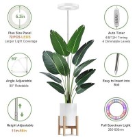 Lbw Plant Grow Light 72 Leds Full Spectrum Grow Lights For Indoor Plants 56In Large Grow Lamp With 4812H Auto Timer 4 Dimm