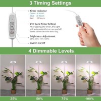 Lbw Plant Grow Light 72 Leds Full Spectrum Grow Lights For Indoor Plants 56In Large Grow Lamp With 4812H Auto Timer 4 Dimm