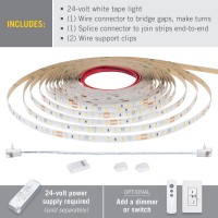 Armacost Lighting Ribbonflex Pro 24Volt White Tape Strip Light 60 Ledsm 4000K Bright White 656 Ft 20M 155260