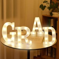 Misbest 2024 Graduation Decorations 4 Pcs Large Size Led Marquee Light Up Lettergradsign Class Of 2024 For High School Senior C