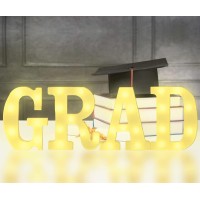 Misbest 2024 Graduation Decorations 4 Pcs Large Size Led Marquee Light Up Lettergradsign Class Of 2024 For High School Senior C