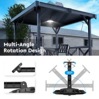 Fabstyl Solar Light Indoor Outdoor 3000Lm Solar Shed Light Rotation Design Waterproof 5 Modes 2 For All Day Lighting Motion