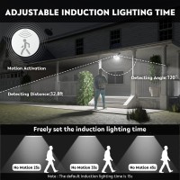 Fabstyl Solar Light Indoor Outdoor 3000Lm Solar Shed Light Rotation Design Waterproof 5 Modes 2 For All Day Lighting Motion