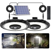 Fabstyl Dual Head Solar Lights Indoor Outdoor 3000Lm Solar Shed Light Ip65 Waterproof Solar Lights Motion Sensor Remote For B