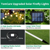 Tomcare Solar Lights 22 Led Solar Firefly Lights With 2 Modes Swaying Solar Powered Garden Lights Waterproof Decorative Solar Lights Outdoor For Outside Pathway Yard Patio, 2 Pack