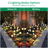 Tomcare Solar Lights 22 Led Solar Firefly Lights With 2 Modes Swaying Solar Powered Garden Lights Waterproof Decorative Solar Lights Outdoor For Outside Pathway Yard Patio, 2 Pack