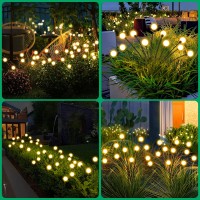 Tomcare Solar Lights 22 Led Solar Firefly Lights With 2 Modes Swaying Solar Powered Garden Lights Waterproof Decorative Solar Lights Outdoor For Outside Pathway Yard Patio, 2 Pack