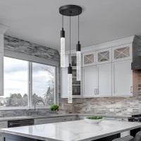 Zhllmq Modern Light Fixture Kitchen Island Pendant Light Dimmable Led Black Mini Pendant Lighting Dinning Room Living Room Kitch