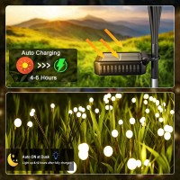 Tyuwgms Solar Lights Outdoor Swaying Garden Firefly Lights Solar Garden Lights Waterproof Fairy Decor Outdoor Solar Lights Ide