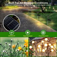 Tyuwgms Solar Lights Outdoor Swaying Garden Firefly Lights Solar Garden Lights Waterproof Fairy Decor Outdoor Solar Lights Ide