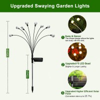 Tyuwgms Solar Lights Outdoor Swaying Garden Firefly Lights Solar Garden Lights Waterproof Fairy Decor Outdoor Solar Lights Ide