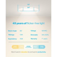 Sunco Lighting 48 Pack LED Can Lights, 4000K Dimmable