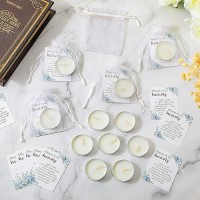 50 Set Funeral Party Favors Memorial White Candles Unscented Funeral Gifts Tealight Candles With Condolence Bereavement Cards An