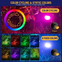 Kyosho Color Changing Solar Outdoor Lights 9 Lighting Modes Halloween Christmas Lights Waterproof Color Solar Spot Lights Outd