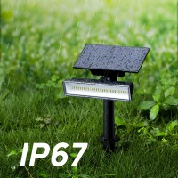 Consciot Solar Spot Lights Outdoor 54 Leds Solar Lights Outdoor 7 Multicolor Changing Solar Spotlights Outdoor Waterproof Ip67