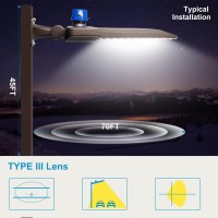 Lightdot 420W Led Parking Lot Light Arm Mount Parking Lot Lighting 63000Lm Eqv 1600W Hps Dusk To Dawn Led Street Light Outdoor