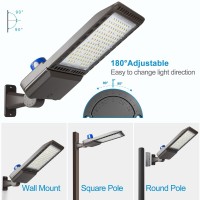 Lightdot 420W Led Parking Lot Light Arm Mount Parking Lot Lighting 63000Lm Eqv 1600W Hps Dusk To Dawn Led Street Light Outdoor