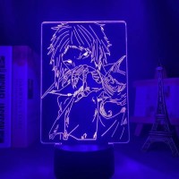 Oakfin Bungo Stray Dogs Ryunosuke Akutagawa 3D Led Lamp For Bedroom Mange Night Lights Anime Figure Room Decor Gift 3D Illusion Night Lamp