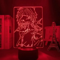 Oakfin Bungo Stray Dogs Ryunosuke Akutagawa 3D Led Lamp For Bedroom Mange Night Lights Anime Figure Room Decor Gift 3D Illusion Night Lamp