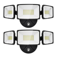 Onforu 60W Led Dusk To Dawn Outdoor Lighting 2 Packs 6000Lm Exterior Flood Lights Ip65 Waterproof Outdoor 3 Adjustable Heads P