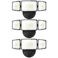 Onforu 3 Packs 60W Flood Lights Outdoor 6000Lm Super Bright Security Lights Switch Controlled Ip65 Waterproof 6500K Exterior