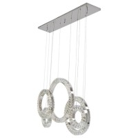 5 Hoop Crystal Progression Chandelier Integrated Led, Dimmable, Chrome(D0102Hge4Xu)