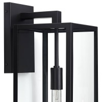 John Timberland Titan Modern Industrial Outdoor Wall Light Fixture Mystic Black 27