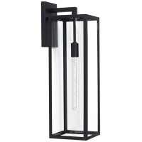 John Timberland Titan Modern Industrial Outdoor Wall Light Fixture Mystic Black 27