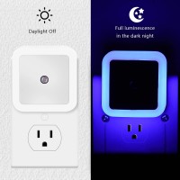 Kinur 6 Pack Led Night Light Led Night Lights Plug Into Wall With Dusk To Dawn Sensors For Bathroom Baby Nursery Stair Lights