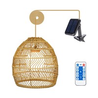 Wonder Solar Chandelier Outdoor Lanterns - Solar Hanging Lantern With Remote Outdoor Pendant Lights For Gazebo Porch Patio