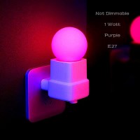 Purple Light Bulbs 1 Watt Low Lumen Led Night Light Bulb 10 Watt Equivalent E26E27 Medium Base Mood Lighting For Wedding Party