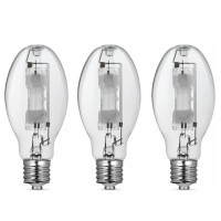 Bluex Bulbs (3 Pack Mh250/U/Mog 250W Metal Halide Bulb Mogul Base (E39) - Ed28 Clear M58 Hid Lamp 21000 Lumens