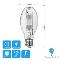 Bluex Bulbs 3 Pack Mh400Umog 400W Metal Halide Bulb Mogul Base E39 Ed28 Clear M59E Hid Lamp 36000 Lumens