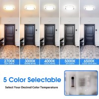 Dimmable Led Flush Mount Ceiling Light Fixture 14 Inch Ceiling Lights For Kitchen Bedroom Bathroom Hallway 2700K3000K4000