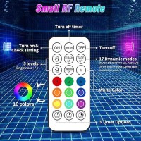 Submersible Led Lights With Remote Waterproof Underwater Led Light Rechargeable Bettery 16 Color Changing Lamp Magnetic Floatin