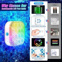 Submersible Led Lights With Remote Waterproof Underwater Led Light Rechargeable Bettery 16 Color Changing Lamp Magnetic Floatin