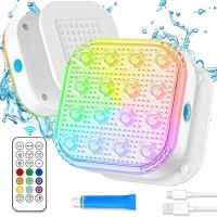 Submersible Led Lights With Remote Waterproof Underwater Led Light Rechargeable Bettery 16 Color Changing Lamp Magnetic Floatin