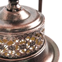 Festive Lights - Bronze Moroccan Garden Lantern - Solar Powered - Outdoor Damasque Lamp