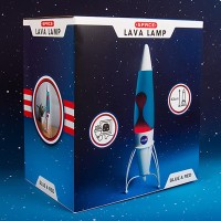 Fizz Creations Nasa Inspired Rocket Lava Lamp. Includes Blue Liquid & Red Lava. 43Cm/17-Inch Tall. Mains Powered. Includes 1 X R39 E14 25W Bulb. Nasa Inspired Space Merchandise.