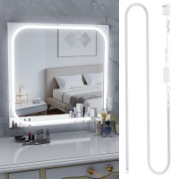 My Beauty Light Led Vanity Lights Strip For Mirror, 6000K Bright Daylight White Vanity Mirror Lights, 4.92Ft Dimmable Makeup Light, Elt Approval 24V Stick On Lights For Mirror