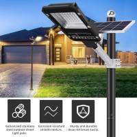 Fansile Street Light Pole 13Ft, Metal Solar Lamp Posts For Outdoor Light, Backyard Accessories, Street Courtyard Porch Exterior Patio Flag Lighting Fixtures