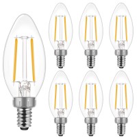 Energetic E12 B10 Led Classic Candelabra Clear Light Bulb, 40 Watt Equivalent, Soft White 2700K, Filament Clear Glass, Non-Dimmable, Ul Listed, Pack Of 6