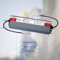 Qnnp Led Driver 150 Watts 12V Dc Low Voltage Transformer Waterproof Ip67 Power Supply Transformer Adapter Ac 100V120V To 12V Dc