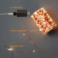 Resnice 200Ft Long Fairy Lights Plug In Waterproof Outside Copper Wire String Lights With Remote 600 Highbright Leds For Garden