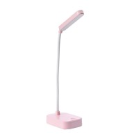 Small Lamps For Small Spaces,Pink,Battery Powered Lamp,Usb Cable,3 Position Adjustable Light,360? Rotating Hose,White Eye Protection Light,Mini Cordless Lamp,Desk Lamp Kids Room,Portable Desk Light