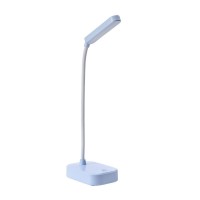 Battery Operated Lamps For Tables Cordless,Blue,With Usb Cable,3 Position Adjustable Light,360? Rotating Hose,White Eye Protection Light,Small Nightstand Lamp,Small Desk Lamps For Small Spaces