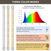 Lpmzmbl 16 In Plant Grow Light Strips 120 Leds Grow Lights For Indoor Plants Full Spectrum With 3912H Timer 10 Dimmable Leve