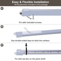 Lpmzmbl 16 In Plant Grow Light Strips 120 Leds Grow Lights For Indoor Plants Full Spectrum With 3912H Timer 10 Dimmable Leve